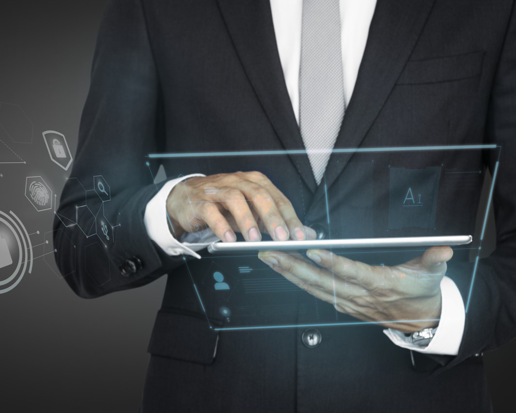 businessman using a digital tablet